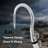 SANLIKE Double Hole Fishing Spear Hook with 1/2 UNC Stainless Steel Fish Gaff for Freshwater Saltwater Fishing Tool Accessories