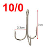 Easy Catch 100pcs 3551 Fishing Hooks Big game Fishing Treble Hooks Artificial Bait Fishhooks Size 6/0 7/0 8/0 10/0