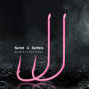 500pcs Pink Fishing hooks Barbed Barbless Red worm fishhook bionic string gear Carp Barbs Accessories Tools
