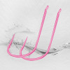 500pcs Pink Fishing hooks Barbed Barbless Red worm fishhook bionic string gear Carp Barbs Accessories Tools