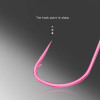 500pcs Pink Fishing hooks Barbed Barbless Red worm fishhook bionic string gear Carp Barbs Accessories Tools
