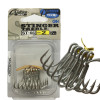 OWNER Three Anchor Hooks ST-66 Deep Ocean Treble Hooks Carbon Steel Strong Squid Fishhooks Round Triple Barbed Explosion Hooks