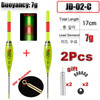 2Pcs Big Carp Rock Fishing Floats 3 Mesh Bold Tail Luminous Electric +425 Battery Outdoor Great Buoyancy Fishing Accessories