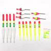 1 set (15Pcs) Vertical Buoy Sea Fishing Floats Assorted Size for Most Type of Angling with Attachment Rubbers Fishing Lures