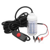 5 pcs/lot 12V 15W Underwater Fishing Attract Light LED Lamp 108pcs of 2835 LED with 30ft Power Cord and Battery Clip