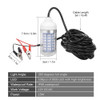 5 pcs/lot 12V 15W Underwater Fishing Attract Light LED Lamp 108pcs of 2835 LED with 30ft Power Cord and Battery Clip