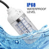 5 pcs/lot 12V 15W Underwater Fishing Attract Light LED Lamp 108pcs of 2835 LED with 30ft Power Cord and Battery Clip