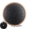 HLURU Music Drum 15 Note Glucophone Steel Tongue Drum 14 Inch 15 Note 14 Inch 13 Note C Tone Ethereal Drum Percussion Instrument