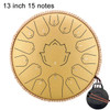 Hluru Music Drum 15 Notes Glucophone Steel Tongue Drum 13 14 Inch 15 Notes C Tone Ethereal Drum Percussion Musical Instruments