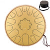 Hluru 15 Notes Glucophone Steel Tongue Drum 13 Inch 14 Inch Music Drum 15 Notes C Tone Yoga Meditation Percussion Instrument