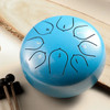 HLURU Music Drum 6 Inch 8 Notes Glucophone Steel Tongue Drum C Tone Ethereal Drum Yoga Meditation Percussion Instrument