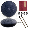 BATESMUSIC Steel Tongue Drum 6 inch 11 Notes D Tune Percussion Instrument Music Book Mallets notes sticker Finger Picks