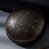BATESMUSIC Steel Tongue Drum 6 inch 11 Notes D Tune Percussion Instrument Music Book Mallets notes sticker Finger Picks