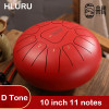 Hluru Glucophone Steel Tongue Drum 10 Inch 11 Notes D Tone Music Drum Ethereal Drum Yoga Meditation Percussion Instrument