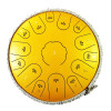 Steel Tongue Drum 14 Inch 15 Tone Yellow Ethereal Drum C Key Music Drums Handpan Professional Percussion Instrument Tambourine