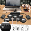 Folding Music Drums Hand Roll USB Electronic Silicon Drum Portable Practice Drums Kit 7-Pad Kit With Drumsticks Sustain Pedal 4