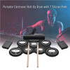 Foldable Music Drums Hand Roll USB Electronic Silicone Pad Portable Practice Drums Kit with Drumsticks Sustain Pedal Instrument