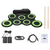 Foldable Music Drums Hand Roll USB Electronic Silicone Pad Portable Practice Drums Kit with Drumsticks Sustain Pedal Instrument