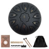 6 inch 11 Tune Steel Tongue Drum Percussion Musical Instrument Hand Tank Drum with Bag Drumsticks Sticker for Children Beginner