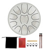 6 inch 11 Tune Steel Tongue Drum Percussion Musical Instrument Hand Tank Drum with Bag Drumsticks Sticker for Children Beginner