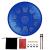 6 inch 11 Tune Steel Tongue Drum Percussion Musical Instrument Hand Tank Drum with Bag Drumsticks Sticker for Children Beginner