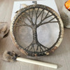 Alchemical Moon Drum Handmade Crafts Fashion Shaman Drum Tree of Life Sound Healing Tool for Spiritual Music Meditation