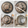 Alchemical Moon Drum Handmade Crafts Fashion Shaman Drum Tree of Life Sound Healing Tool for Spiritual Music Meditation