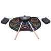 9 Drum Pads Electronic Drum Set Headphone Jack Portable Electronic Drum Set Support Recording for Kids Teens and Adults Beginner