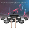 Compact Size USB Roll-Up Drum Set Digital Electronic Drum Kit 7 Drum Pads with Drumsticks Foot Pedals for Beginners Children