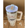 Stanley Valentine's Day Tumbler With Handle Straw Lid Stainless Steel 40oz Vacuum Insulated Car Mug Wall Thermal Iced Travel Cup