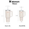 Stanley Quencher H2.0 FlowState Tumbler 40oz Insulated Thermal Coffee Cup with Handle Lid Straw Stainless Steel Travel MugVacuum