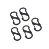 Carabiner Double Opening S Hanging Buckle Black Stainless Steel Key Chain Ultra Light Outdoor Camping Tent Quick Accessories