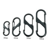 Carabiner Double Opening S Hanging Buckle Black Stainless Steel Key Chain Ultra Light Outdoor Camping Tent Quick Accessories