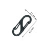 Carabiner Double Opening S Hanging Buckle Black Stainless Steel Key Chain Ultra Light Outdoor Camping Tent Quick Accessories