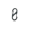 Carabiner Double Opening S Hanging Buckle Black Stainless Steel Key Chain Ultra Light Outdoor Camping Tent Quick Accessories