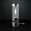 Windproof Butane Gas Light Dreamlike Candlelight Lamp Wickless Glass Shade Retro Tent Light Burner Outdoor Camping Picnic Lamp