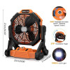 Outdoor Portable Camping Tent Fan with LED Light 7800mAh Battery Solar Powered Rechargeable Rotation Lantern with Hook Picnic