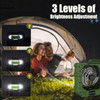 Multifunctional Lighting, Movable Charging Fan Light, Mini Table Fan With 3-level Brightness Adjustment Light For Camping