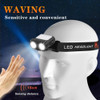 6 Set Mini COB LED Head Lantern Sensor Cap Clip on Light Flashlight Portable 500LM 5 Modes Outdoor Waterproof Camping Head Lamps