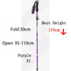 5-Section Outdoor Fold Trekking Pole Camping Portable Walking Hiking Stick For Nordic Elderly Telescopic Club Easy Put Into Bag