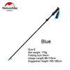 Naturehike-Ultralight Trekking Poles Carbon Fiber 5 Section Walking Stick Trail Running Hiking Alpenstock Folding 34cm 175g