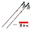 All Carbon Fiber Trekking Stick Folding Outdoor Ultra-light Hiking Stick Adjustable Wrist Strap Non-slip Walking Poles 2023