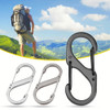 5PCS S Type Shaped Key Chains Ring Holder Carabiner With Lock Mini Keychain Hook Outdoor Camping Backpack Buckle Key-Lock Tool