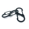 10pcs Stainless Steel S Type Carabiner With Lock Mini Keychain Hook Anti-Theft Outdoor Camping Backpack Buckle Key-Lock Tool