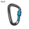 12/25KN Professional Carabiner Climbing Key Hooks High Quality D Shape Aluminum Security Master Lock Outdoor Ascend Tool