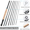 Goture 8Section Travel Fly Fishing Rod Combo 5/6# Stream Rod Kit With Reel Line Lure Full Set Fishing Tackle For Fly Fishing