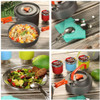 Camping Travel Equipment Tableware Cookware Kit Pots Burner Gas Stove Accessories Kitchen Utensils Sets Picnic BBQ Supplies