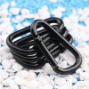 1/5/10Pcs Black D-Ring Key Chain Clip Aluminum Carabiner Camping Keyring Safety Snap Hook Buckle Outdoor Tool Travel Kit