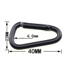 1/5/10Pcs Black D-Ring Key Chain Clip Aluminum Carabiner Camping Keyring Safety Snap Hook Buckle Outdoor Tool Travel Kit