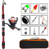 NEW Fishing Rod Full Kits with 1.8M Telescopic Sea and Spinning Reel Baits Lure Set Travel Fishing Gear Accessories Bag Beginner